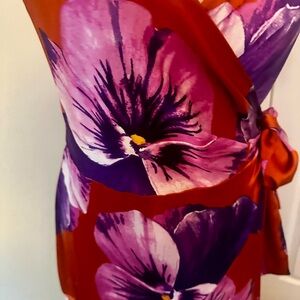 Gorgeous wrap maxi dress from Anthropologie.  Worn once.  Small snag. Pictured